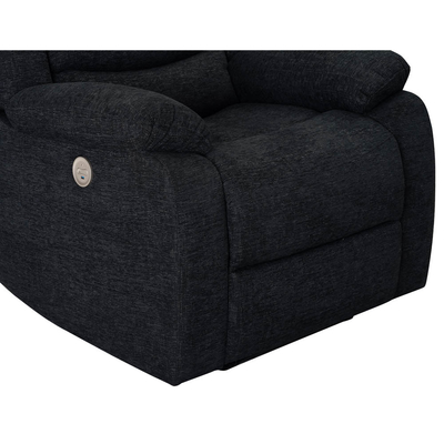 Chaise allongée, en tissu noir