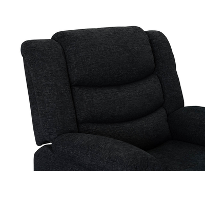 Chaise allongée, en tissu noir