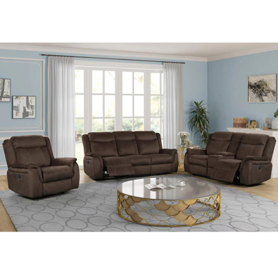 Canapé inclinable avec boîte de rangement, tissu marron