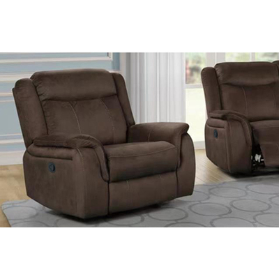 Canapé inclinable avec boîte de rangement, tissu marron