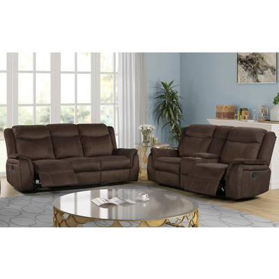 Canapé inclinable avec boîte de rangement, tissu marron