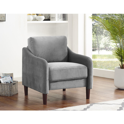 Un ensemble de canapés en 3 pièces, en tissu gris
