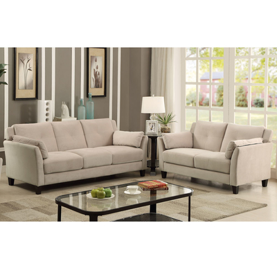 Un ensemble de canapés en 3 pièces, flanelle beige