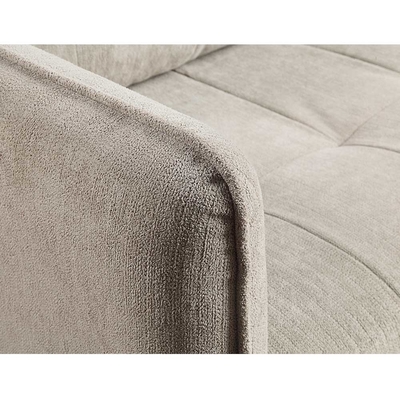 3 pièces ensemble de canapé avec oreillers, gris clair chenille