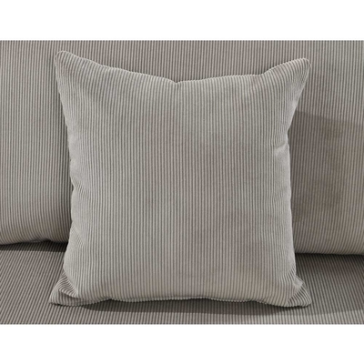 2 pièces ensemble de canapé avec oreillers, chaud gris corduroy