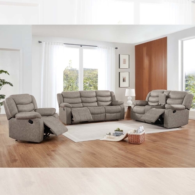 Canapé inclinable avec boîte de rangement, vinyle en tissu Taupe