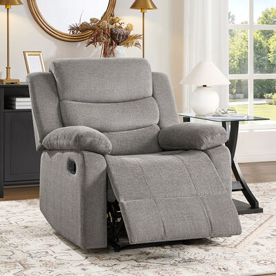 Fauteuil inclinable, tissu gris